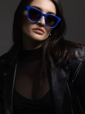 CHANEL Bright Blue Acetate Sunglasses